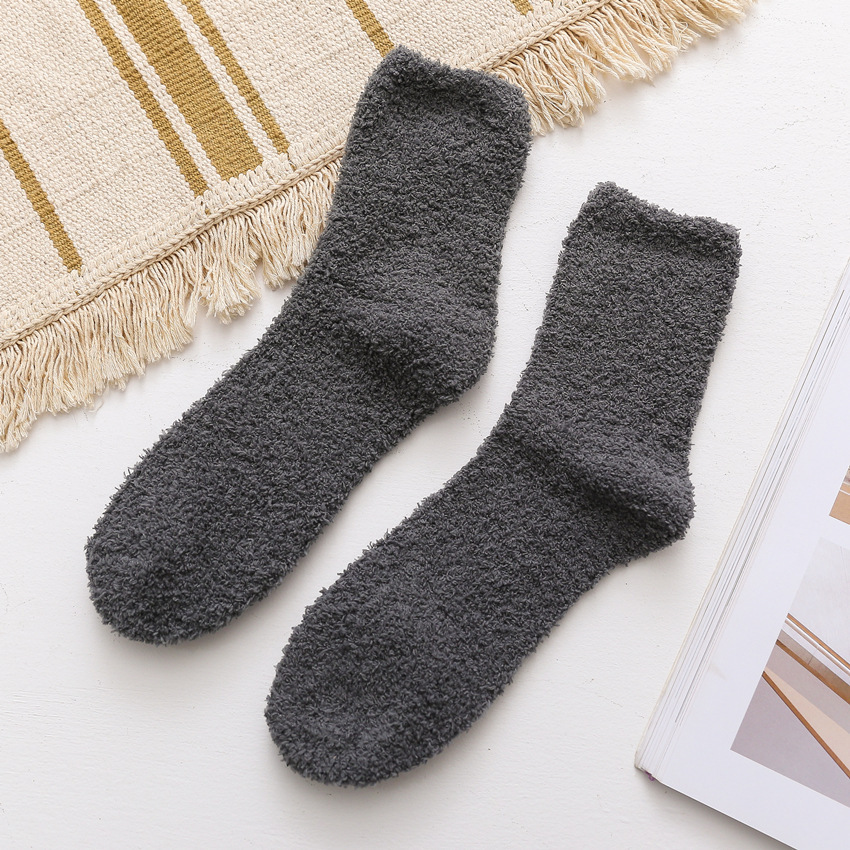 Winter Coral Velvet Socks Adult Men Home Thick Velvet Warm Floor Socks Sleeping Socks Men In Tube Sock